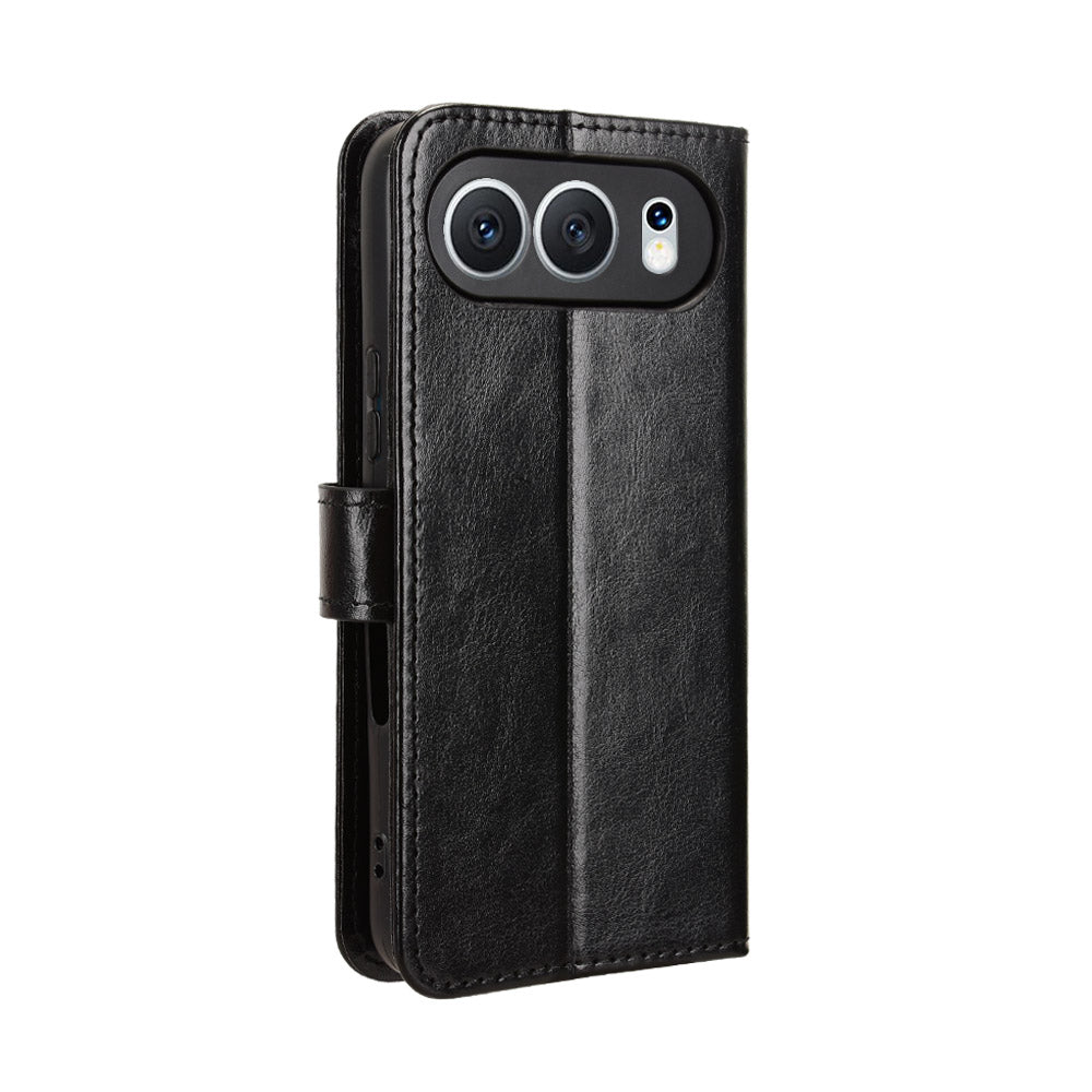 For Honor 500 5G PU Leather Case with Strap Crazy Horse Texture Phone Wallet Cover