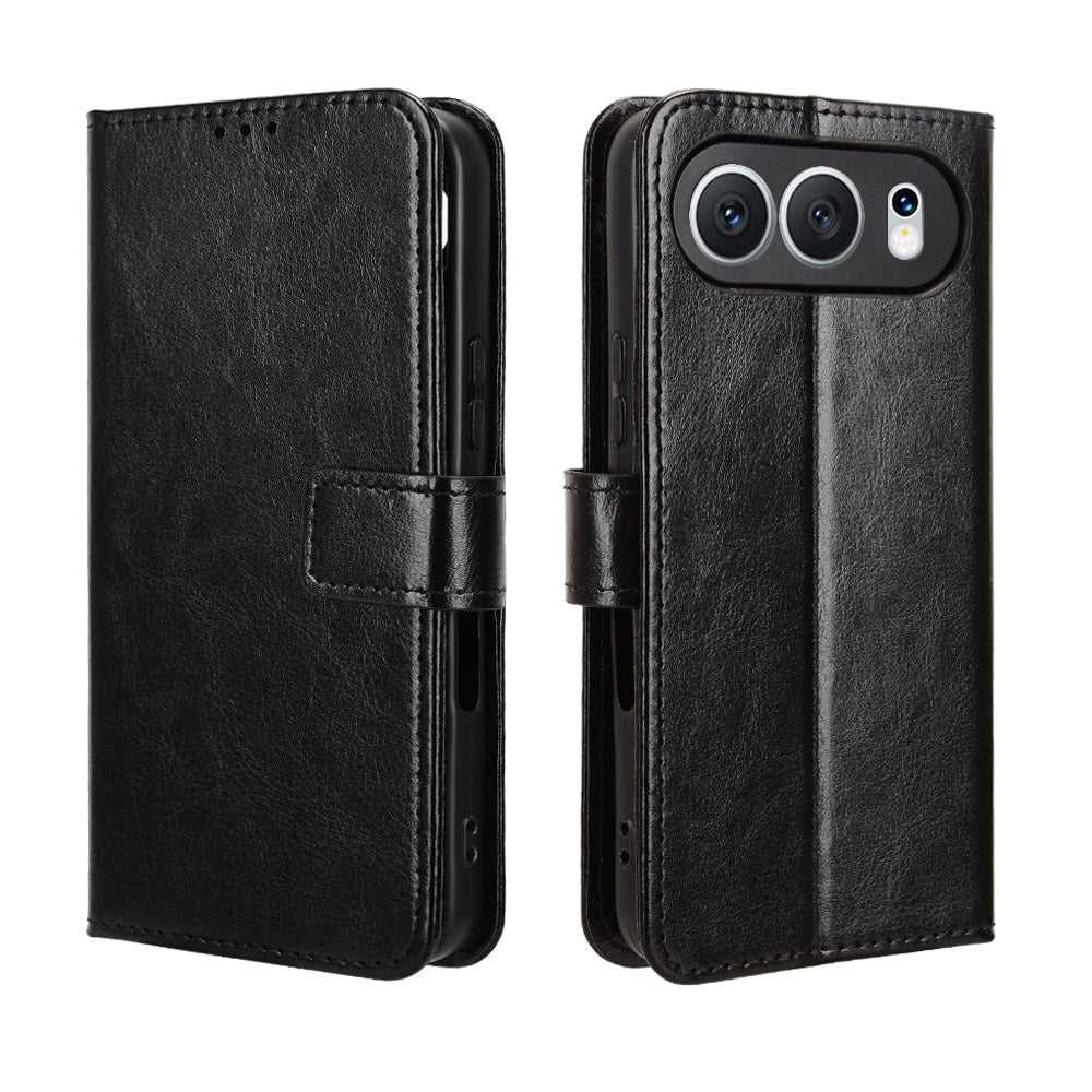 For Honor 500 5G PU Leather Case with Strap Crazy Horse Texture Phone Wallet Cover