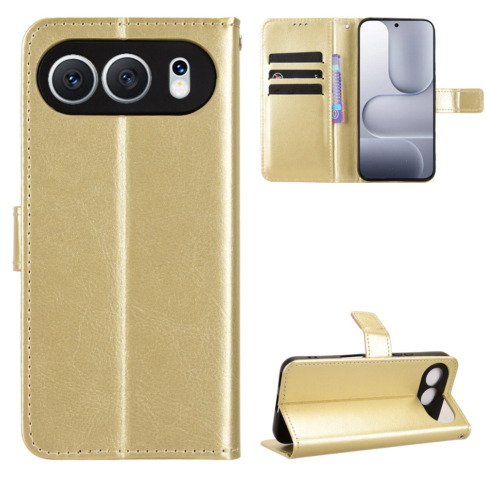 For Honor 500 5G PU Leather Case with Strap Crazy Horse Texture Phone Wallet Cover