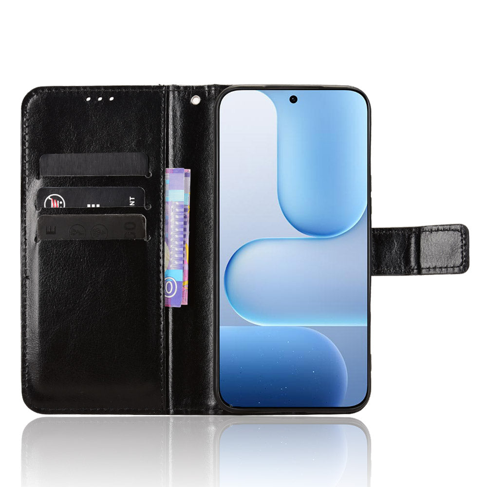 For Honor 500 Pro 5G PU Leather Case with Strap Crazy Horse Texture Phone Wallet Cover