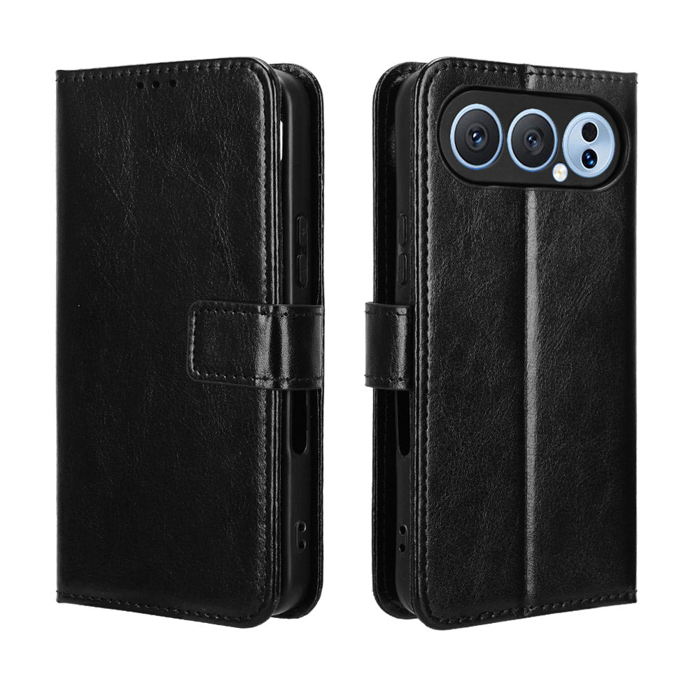 For Honor 500 Pro 5G PU Leather Case with Strap Crazy Horse Texture Phone Wallet Cover