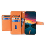 For Honor Magic8 Pro 5G Leather Case Zipper Pocket Wallet Phone Cover with 2 Straps