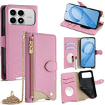 For Xiaomi Poco F8 Pro 5G / Redmi K90 5G Leather Case Wallet Stand Cover Irregular Tail Style with Chain Strap