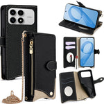 For Xiaomi Poco F8 Pro 5G / Redmi K90 5G Leather Case Wallet Stand Cover Irregular Tail Style with Chain Strap