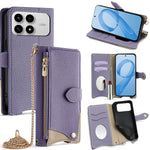 For Xiaomi Poco F8 Pro 5G / Redmi K90 5G Leather Case Wallet Stand Cover Irregular Tail Style with Chain Strap