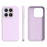 For Xiaomi 17 Case Ultra Thin Liquid Silicone + PC Phone Cover with Camera Touch Control Button