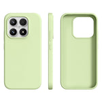 For Xiaomi 17 Case Ultra Thin Liquid Silicone + PC Phone Cover with Camera Touch Control Button