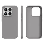 For Xiaomi 17 Case Ultra Thin Liquid Silicone + PC Phone Cover with Camera Touch Control Button