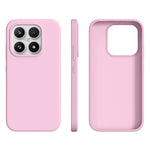 For Xiaomi 17 Case Ultra Thin Liquid Silicone + PC Phone Cover with Camera Touch Control Button