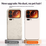 For Xiaomi 17 Pro Case Ultra Thin Liquid Silicone + PC Phone Cover with Camera Touch Control Button