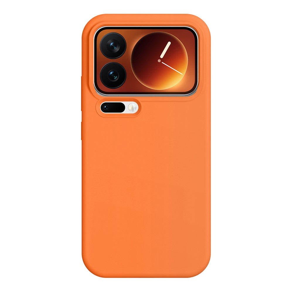 For Xiaomi 17 Pro Case Ultra Thin Liquid Silicone + PC Phone Cover with Camera Touch Control Button