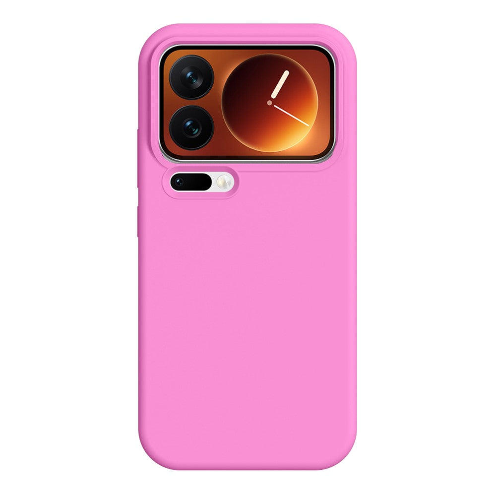 For Xiaomi 17 Pro Case Ultra Thin Liquid Silicone + PC Phone Cover with Camera Touch Control Button