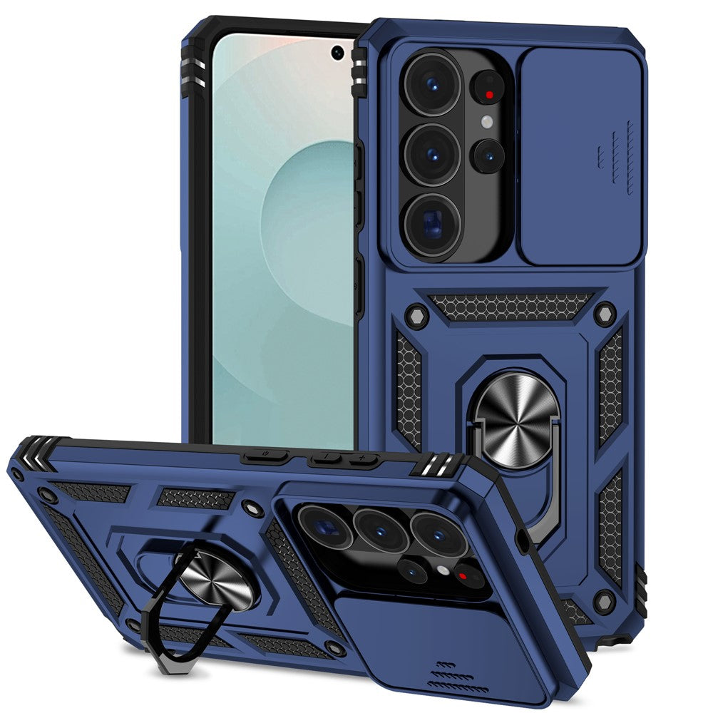 For Samsung Galaxy S26 Ultra Case PC + TPU Phone Cover with Lens Protection Kickstand