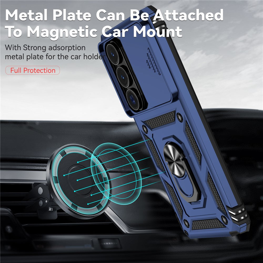 For Samsung Galaxy S26 Ultra Case PC + TPU Phone Cover with Lens Protection Kickstand
