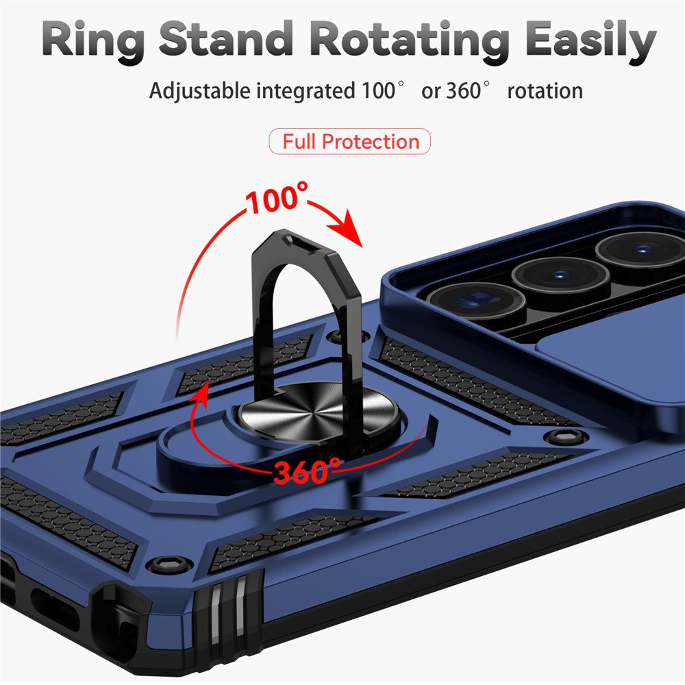 For Samsung Galaxy S26 Ultra Case PC + TPU Phone Cover with Lens Protection Kickstand