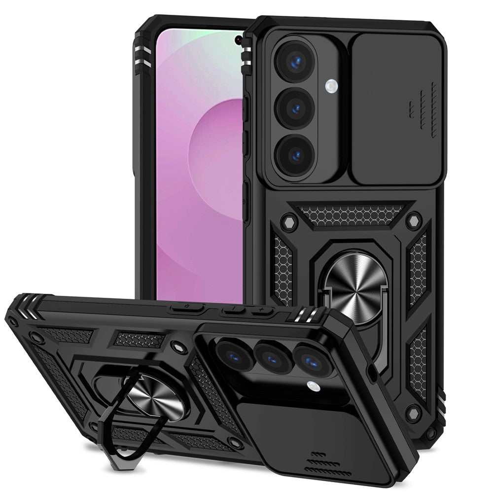 Samsung Galaxy S26-skal PC + TPU-mobilskal med linsskyddande stöd