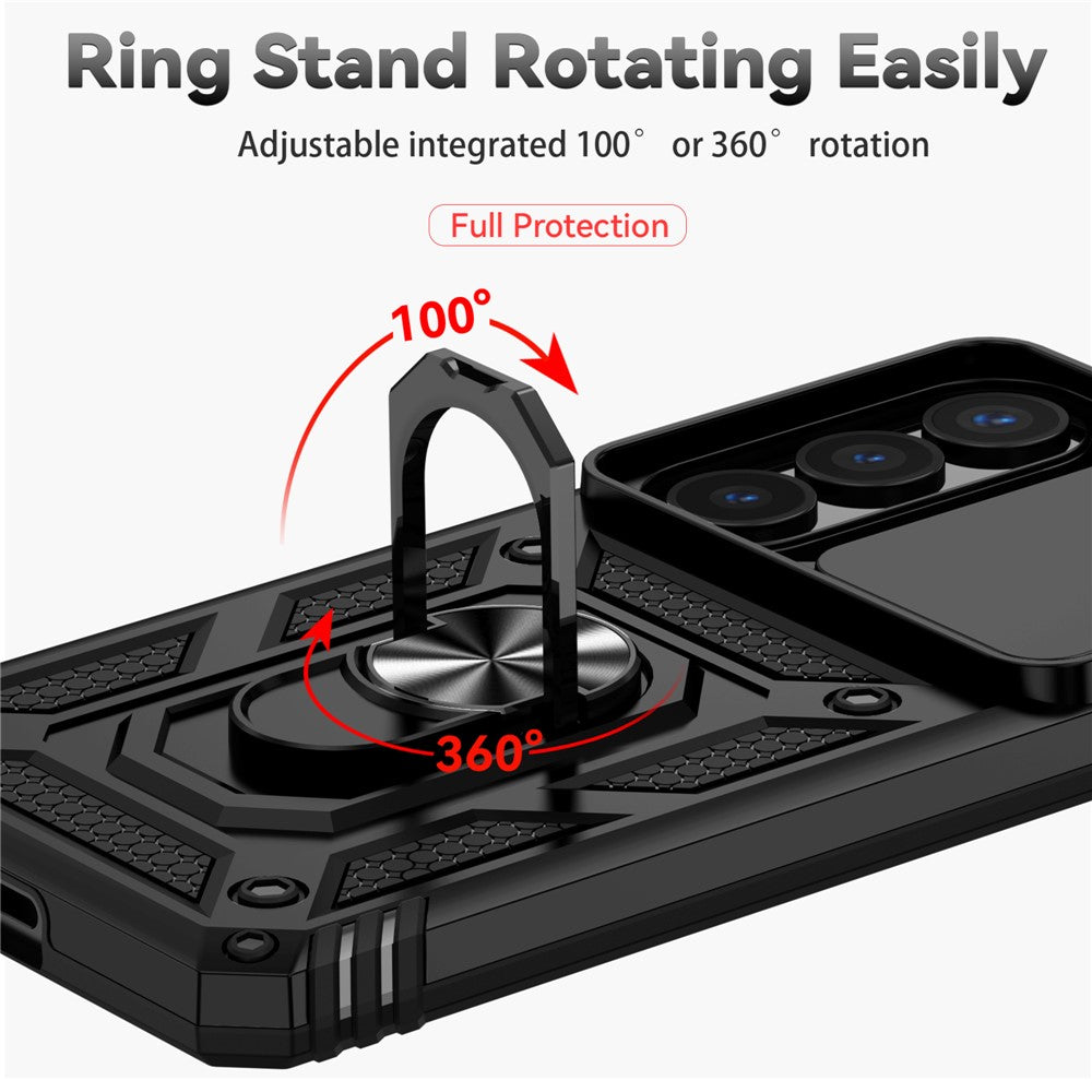 Samsung Galaxy S26-skal PC + TPU-mobilskal med linsskyddande stöd