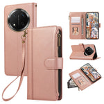 Phone Case For Honor X60 Pro 5G  /  X9c 5G  /  Magic7 Lite 5G Multi Card Slots Zipper Leather Phone Cover with Wrist Strap