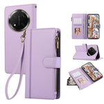 Phone Case For Honor X60 Pro 5G  /  X9c 5G  /  Magic7 Lite 5G Multi Card Slots Zipper Leather Phone Cover with Wrist Strap