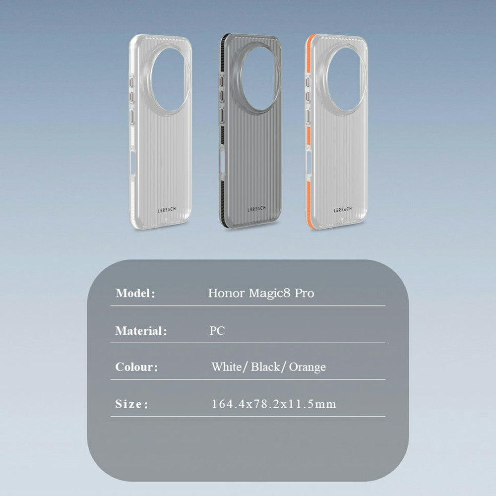 LEREACH TOC Series for Honor Magic8 Pro 5G Case Flowing Grid PC Phone Cover