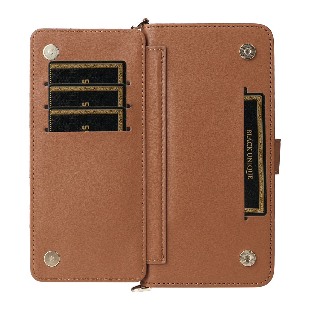 For Xiaomi Redmi Note 15 Pro 4G (Global) Leather Case Stand Wallet Phone Cover with Shoulder / Wrist Strap