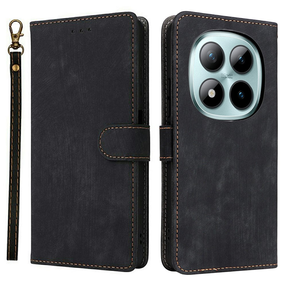 For Xiaomi Redmi Note 15 Pro 4G (Global) Case Wallet RFID Blocking PU Leather Phone Cover Stand with Strap