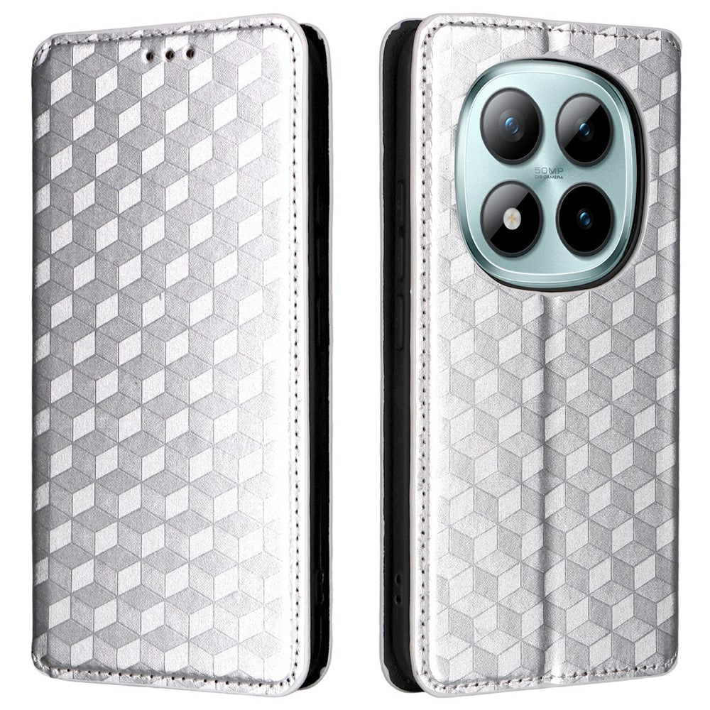 For Xiaomi Redmi Note 15 Pro 4G (Global) Case Wallet Rhombus Imprinted PU Leather Phone Cover