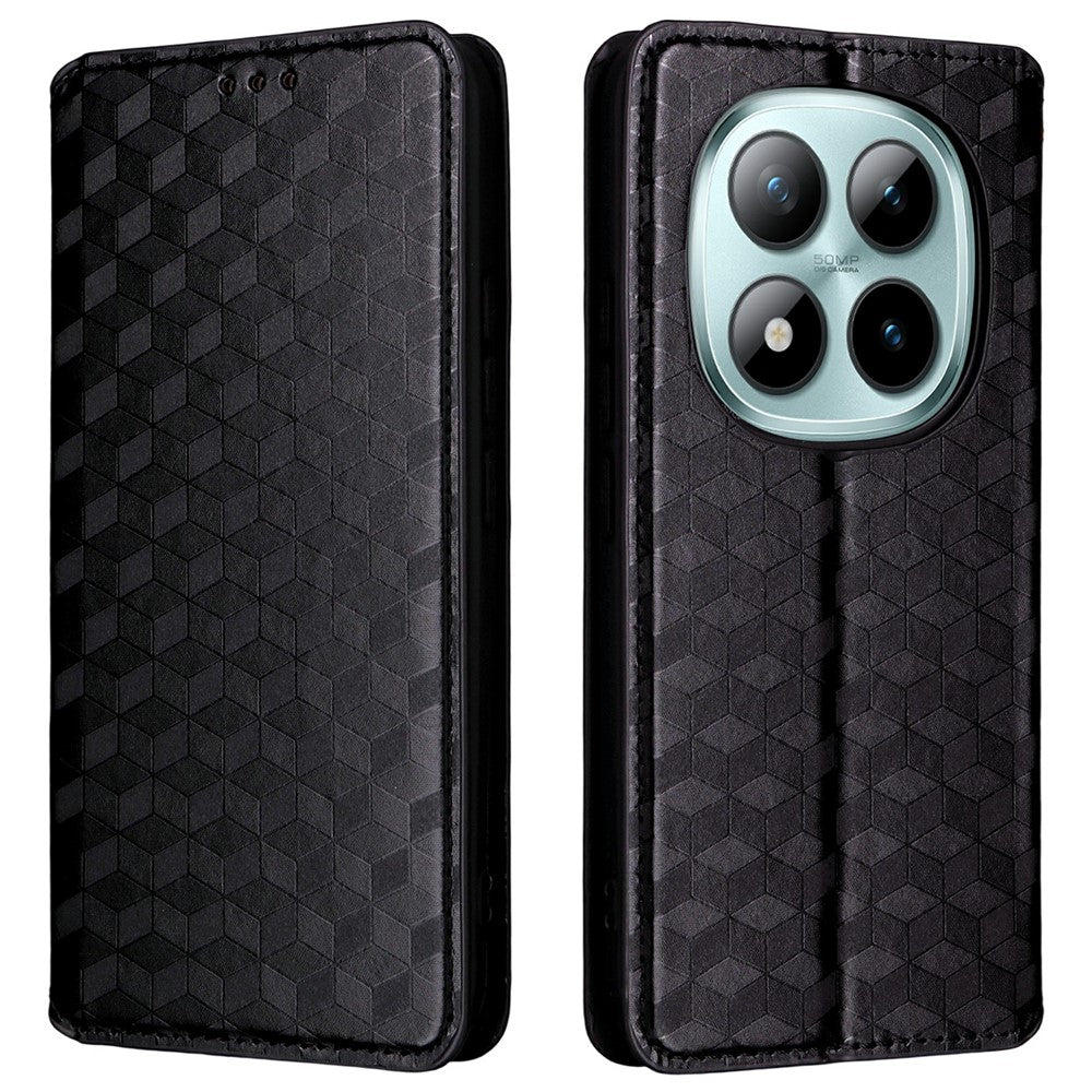 For Xiaomi Redmi Note 15 Pro 4G (Global) Case Wallet Rhombus Imprinted PU Leather Phone Cover