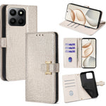 PU Leather Case for Honor 400 Smart 5G / 400 Smart 4G / X7d 4G Metal I-Buckle Wallet Phone Cover
