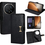 For Honor Magic8 Pro 5G Case Metal I-Buckle PU Leather Wallet Phone Cover