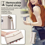 For Honor Magic8 Pro 5G Case Card Slots Zipper Purse PU Leather Phone Cover with Shoulder Strap