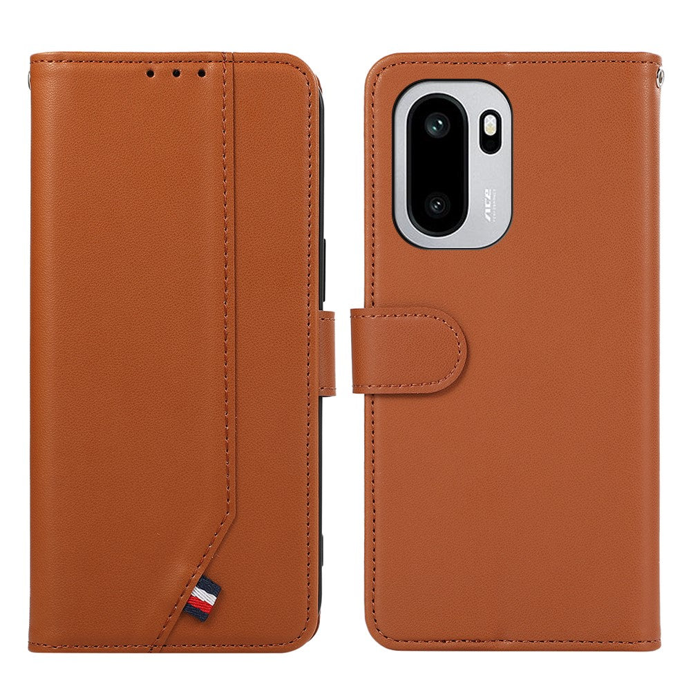 OnePlus 15R 5G / Ace 6T 5G / Ace 6 5G-skal, RFID-blockerande läderfodral med fällbart lock