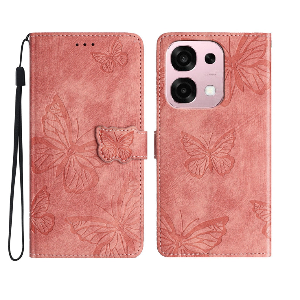 For Oppo A6 Pro 4G / Oppo F31 5G / Oppo A6 Pro 5G Case Butterfly Design Flip Wallet Leather Phone Cover Skin-Touch