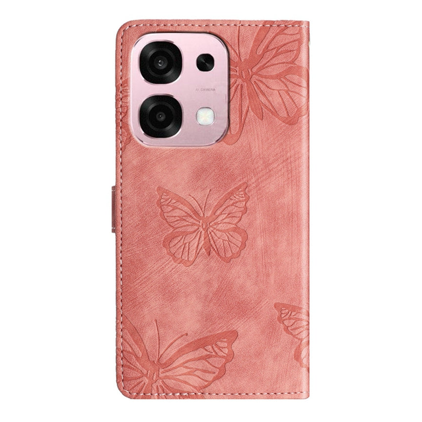 For Oppo A6 Pro 4G / Oppo F31 5G / Oppo A6 Pro 5G Case Butterfly Design Flip Wallet Leather Phone Cover Skin-Touch