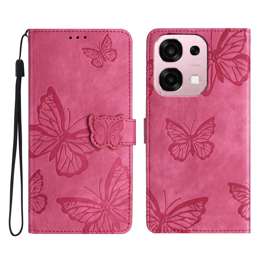 For Oppo A6 Pro 4G / Oppo F31 5G / Oppo A6 Pro 5G Case Butterfly Design Flip Wallet Leather Phone Cover Skin-Touch