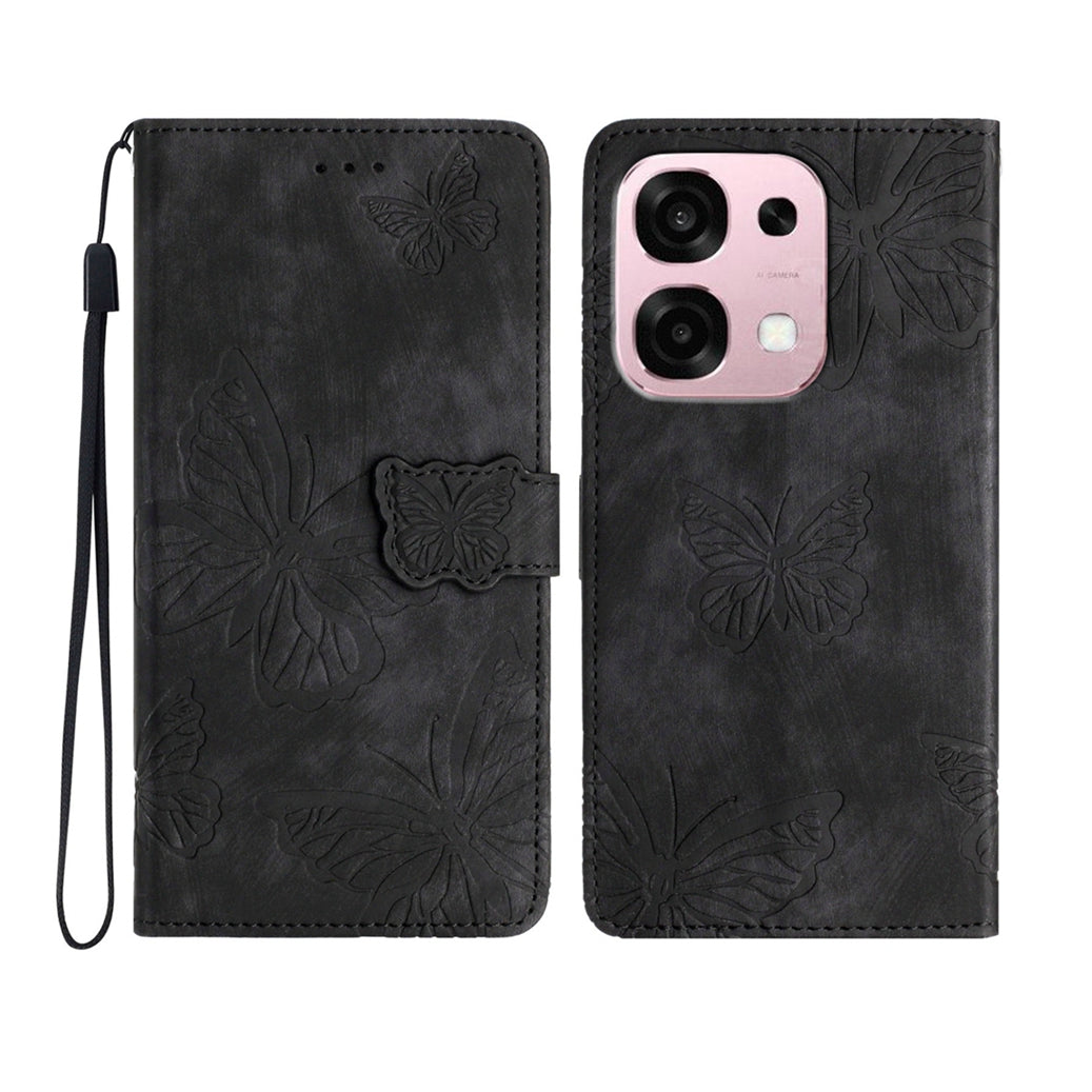 For Oppo A6 Pro 4G / Oppo F31 5G / Oppo A6 Pro 5G Case Butterfly Design Flip Wallet Leather Phone Cover Skin-Touch
