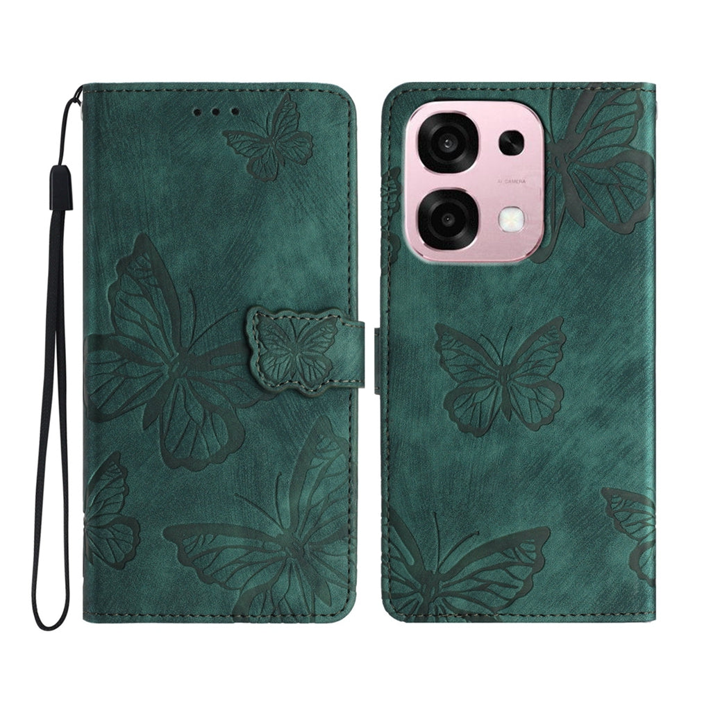 For Oppo A6 Pro 4G / Oppo F31 5G / Oppo A6 Pro 5G Case Butterfly Design Flip Wallet Leather Phone Cover Skin-Touch