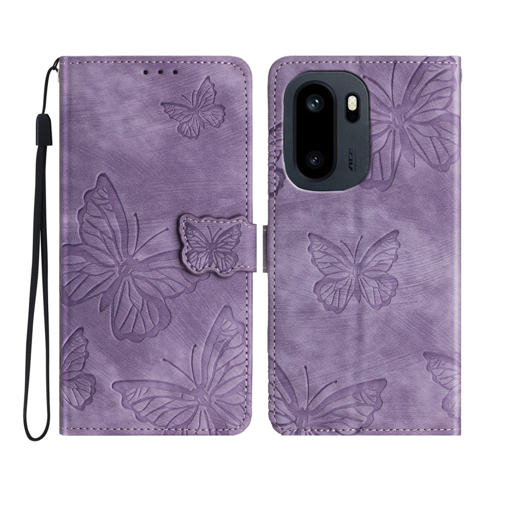 OnePlus 15R 5G / Ace 6T 5G / Ace 6 5G-skal med fjärilsdesign, fällbart läderfodral med beröringsskydd