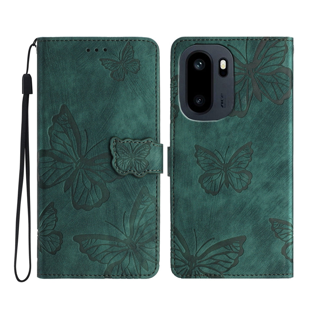 OnePlus 15R 5G / Ace 6T 5G / Ace 6 5G-skal med fjärilsdesign, fällbart läderfodral med beröringsskydd