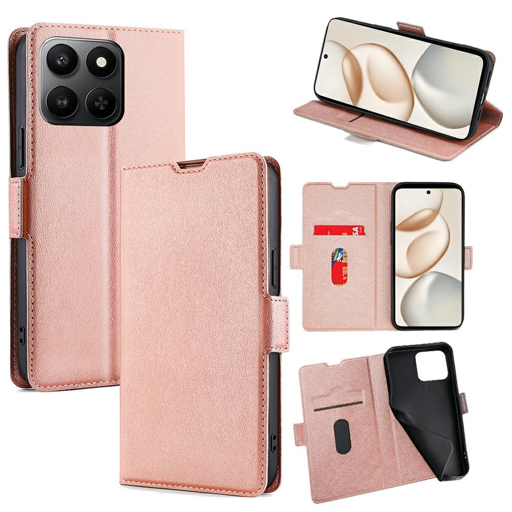 PU Leather Case for Honor 400 Smart 5G / 400 Smart 4G / X7d 4G Card Holder Phone Cover