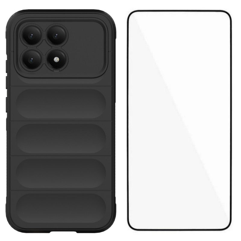 WANLONFENG HD-serien til Xiaomi Poco F8 Pro 5G / Xiaomi Redmi K90 5G, skridsikkert TPU-cover med hærdet glas