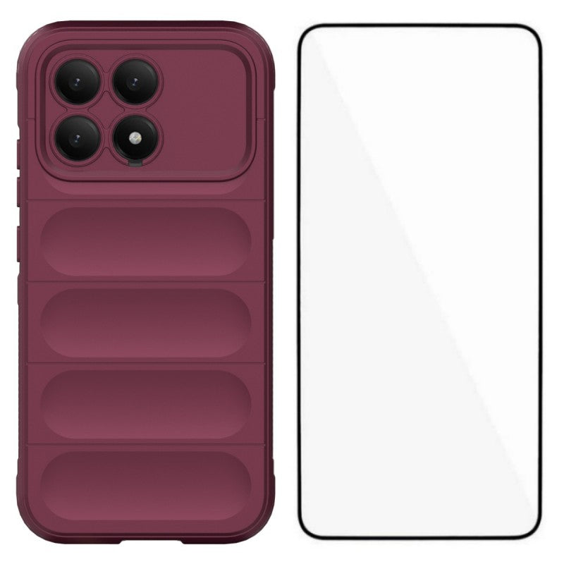 WANLONFENG HD-serien til Xiaomi Poco F8 Pro 5G / Xiaomi Redmi K90 5G, skridsikkert TPU-cover med hærdet glas
