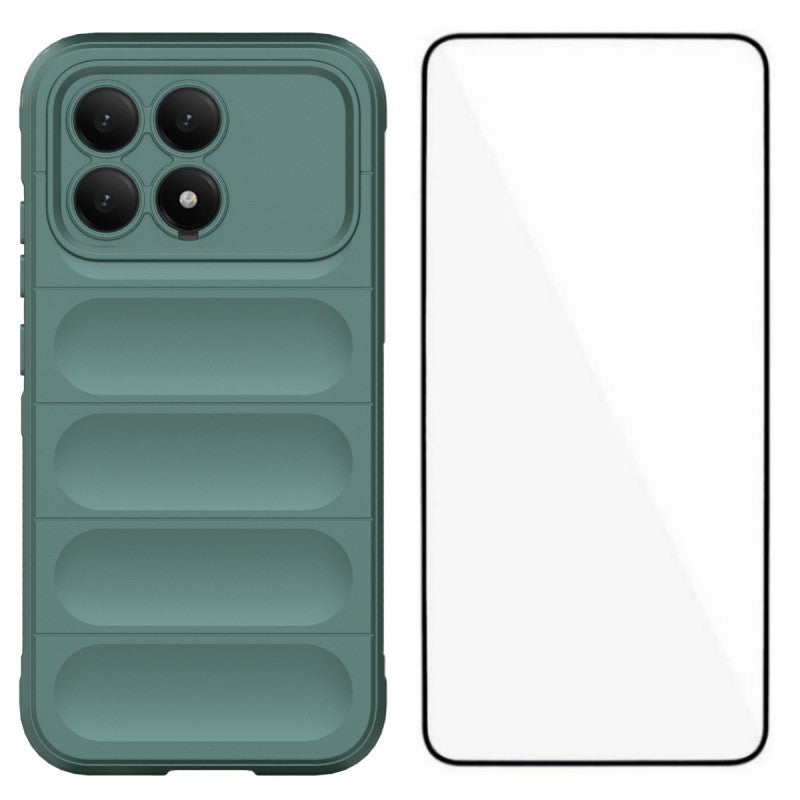 WANLONFENG HD-serien til Xiaomi Poco F8 Pro 5G / Xiaomi Redmi K90 5G, skridsikkert TPU-cover med hærdet glas