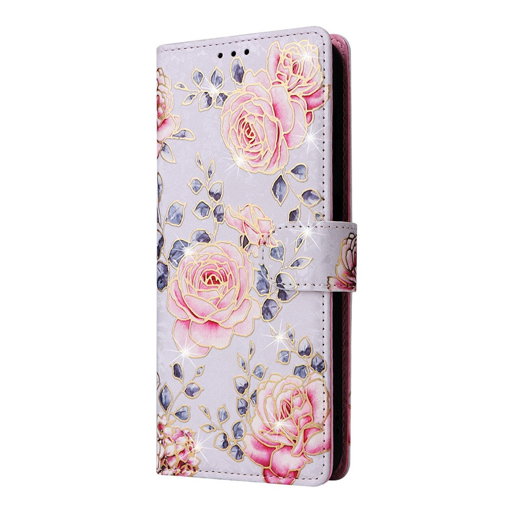 For Samsung Galaxy S26 Case RFID Blocking Flower Leather Phone Cover
