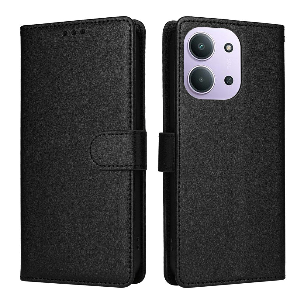 Wallet Stand Case for Xiaomi Redmi 15C 4G (Global) (171mm) / Redmi 15C 5G (Global) (171mm) / Poco C85 4G (171mm) / Redmi 15R 5G PU Leather Phone Cover with Wrist Strap