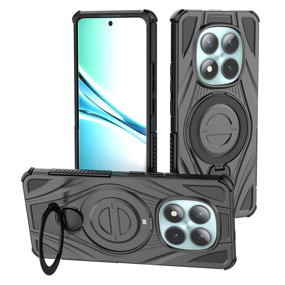 For Xiaomi Poco M8 5G / Redmi Note 15 5G (Global) Magnetic Case Rotating Kickstand TPU PC Shockproof Phone Back Cover