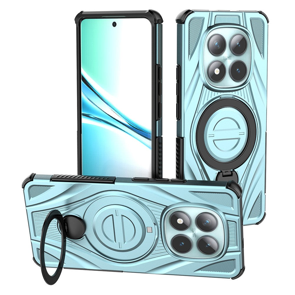 For Xiaomi Poco M8 5G / Redmi Note 15 5G (Global) Magnetic Case Rotating Kickstand TPU PC Shockproof Phone Back Cover