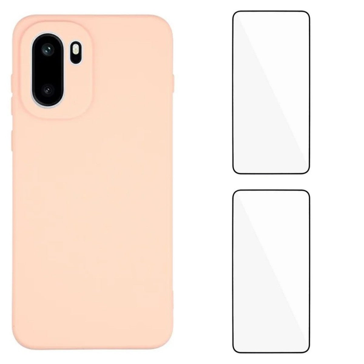 WANLONFENG etui til OnePlus 15R 5G / Ace 6T 5G / Ace 6 5G i ZB1-serien med præcise udskæringer, lige kanter, TPU-mobilcover og 2 hærdede glasbeskyttelsesfilm