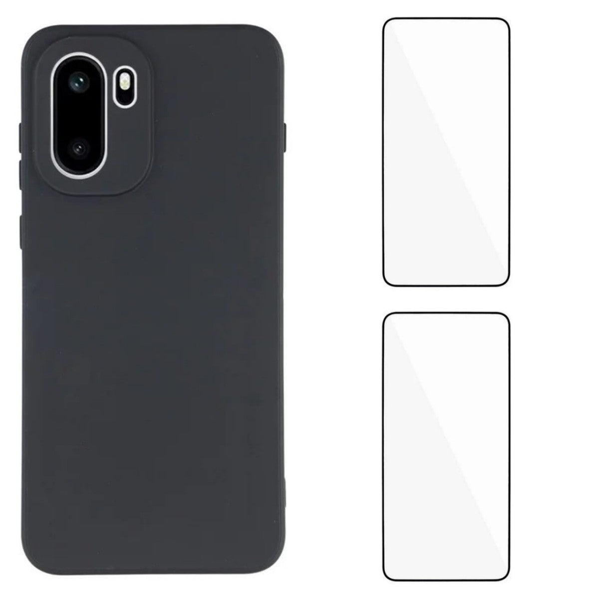 WANLONFENG etui til OnePlus 15R 5G / Ace 6T 5G / Ace 6 5G i ZB1-serien med præcise udskæringer, lige kanter, TPU-mobilcover og 2 hærdede glasbeskyttelsesfilm