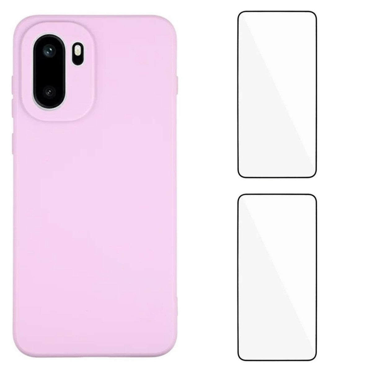 WANLONFENG etui til OnePlus 15R 5G / Ace 6T 5G / Ace 6 5G i ZB1-serien med præcise udskæringer, lige kanter, TPU-mobilcover og 2 hærdede glasbeskyttelsesfilm